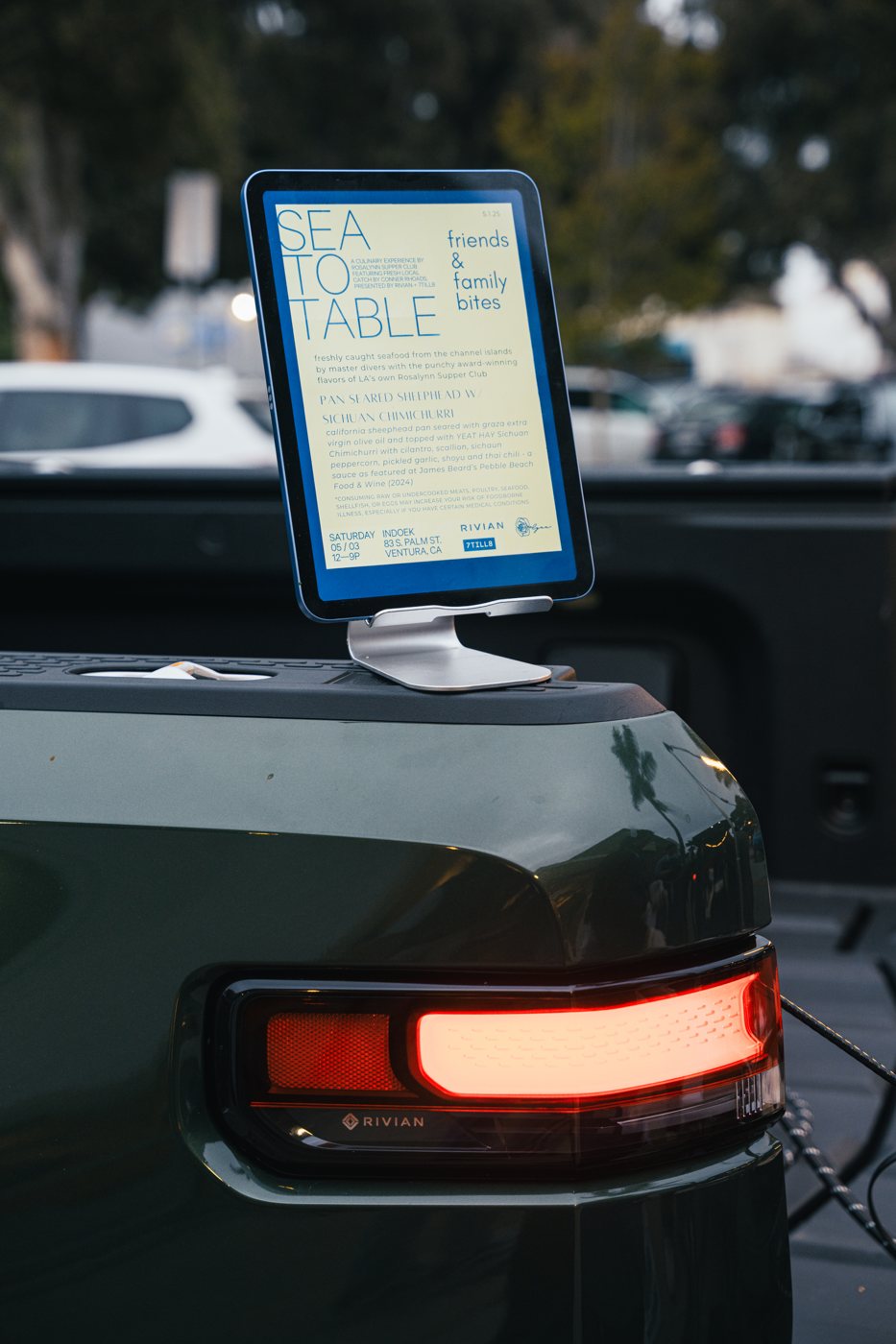 Rosalynn x Rivian Sea to Table brand activation