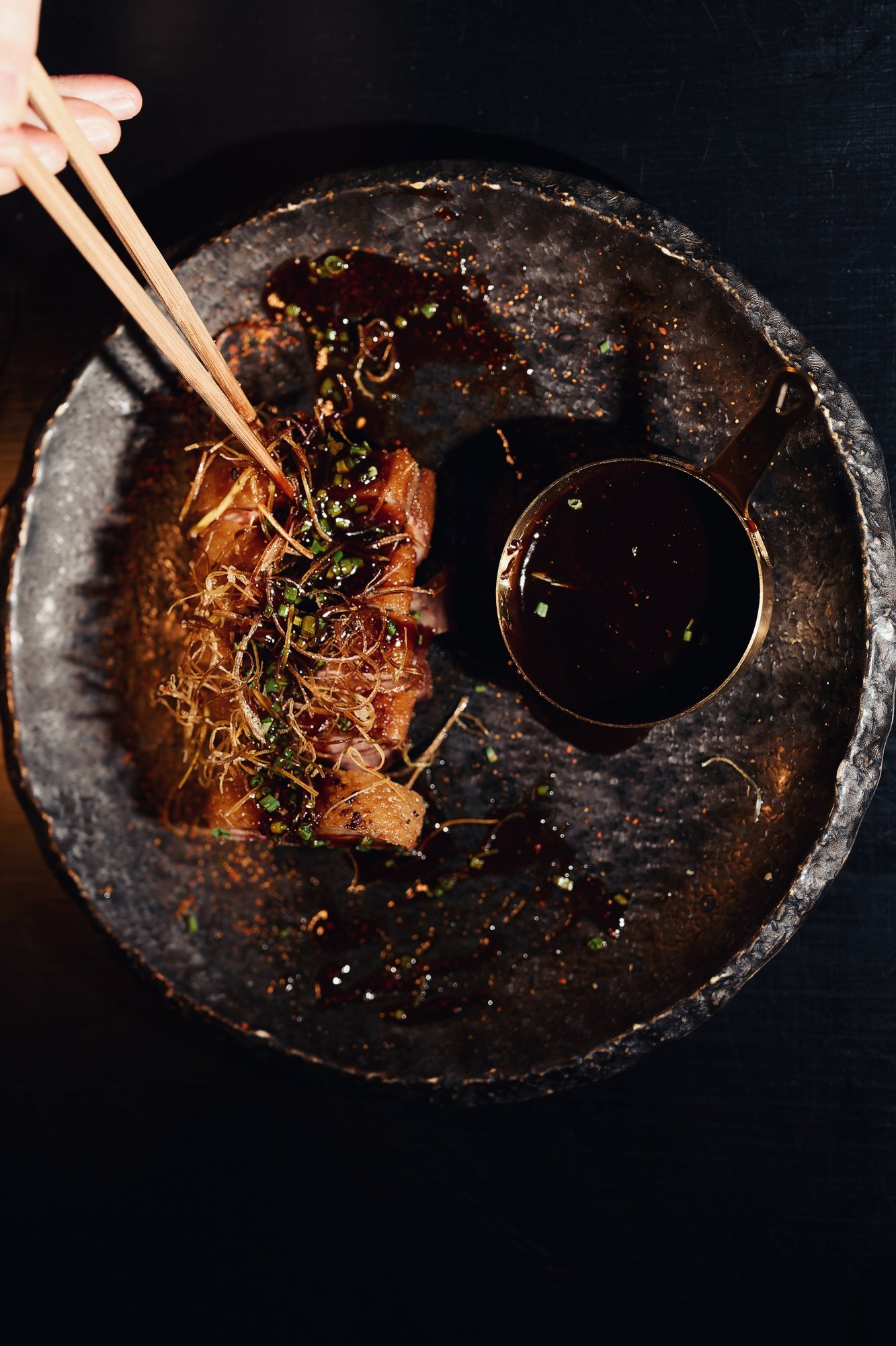 Chef Jasper Lynn — signature plating