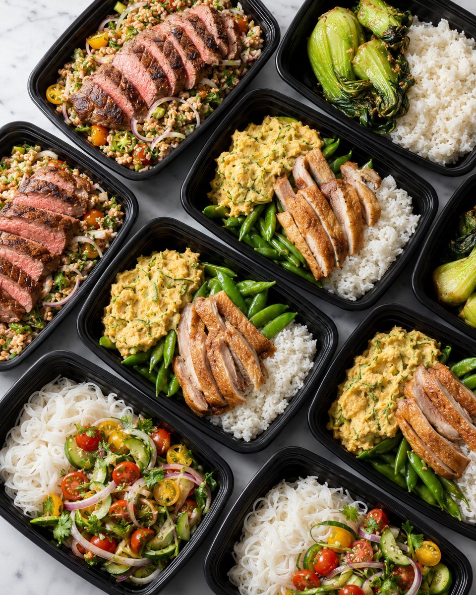 Rosalynn private chef meal prep and catering spread
