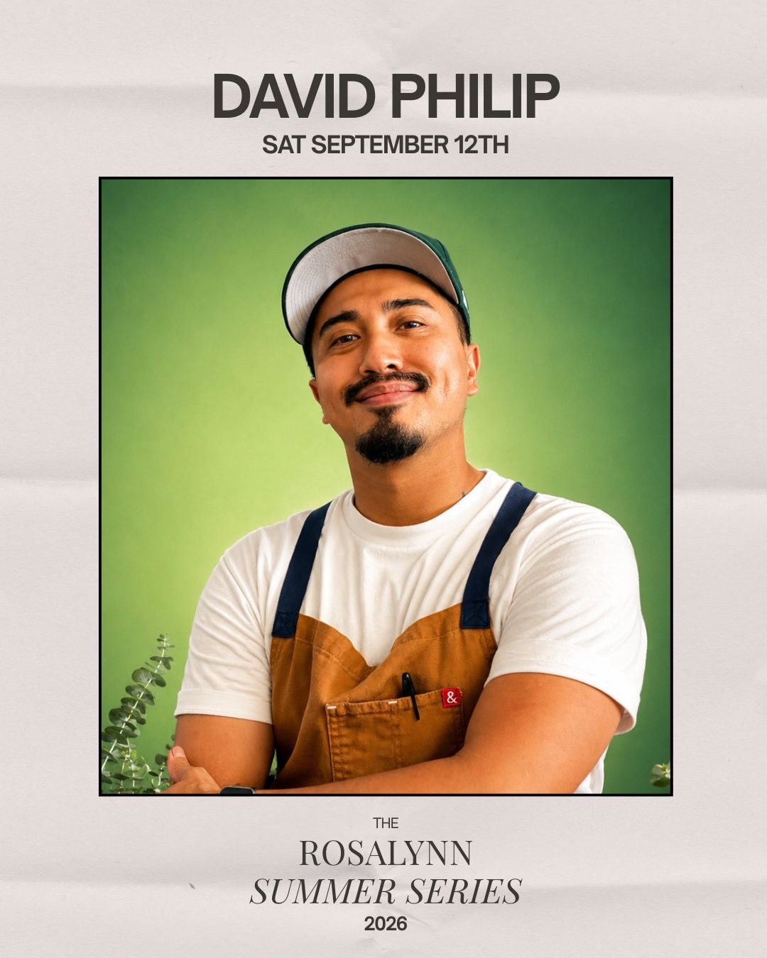 Chef David Philip of Jon & Vinny's — Rosalynn Summer Series guest chef dinner at Hidden Farm LA