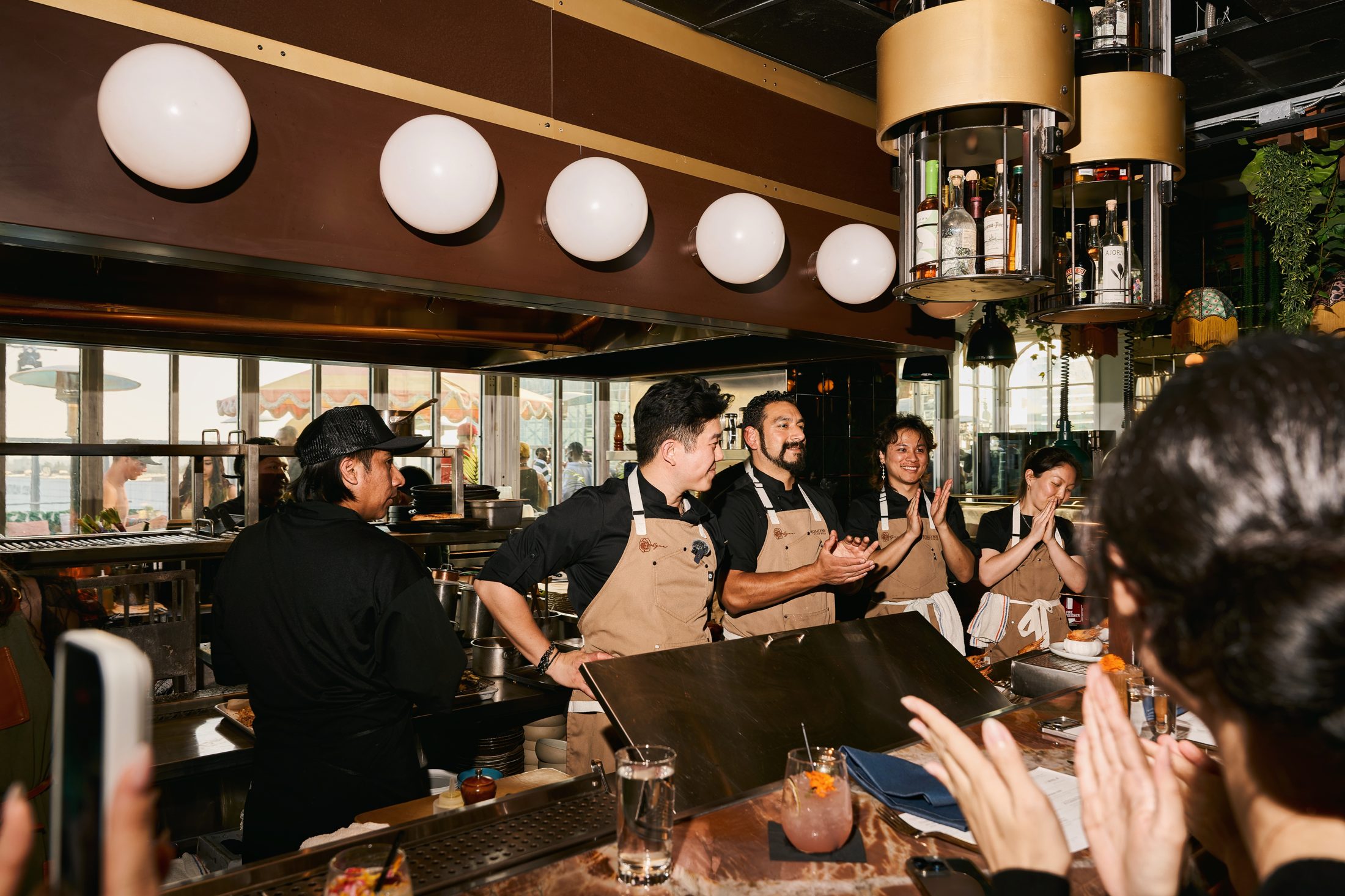 The open kitchen at The Loft, Arts District Los Angeles